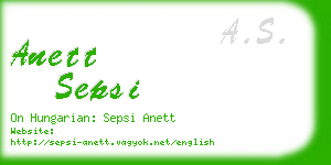 anett sepsi business card